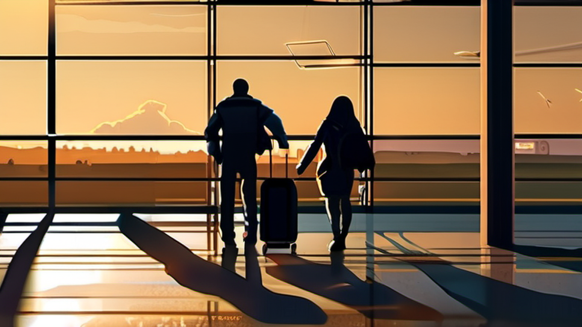 At the airport